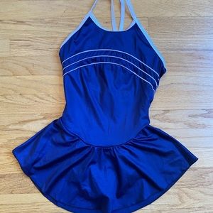 Blue figure skating dress